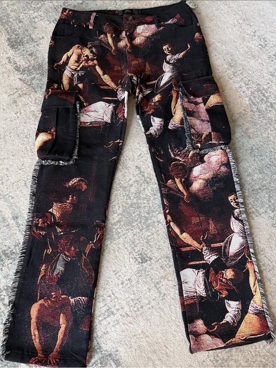 Rebel Yell Other - Rebel Vengeance Renaissance Tapestry Men’s Cargo Pants, Size 32